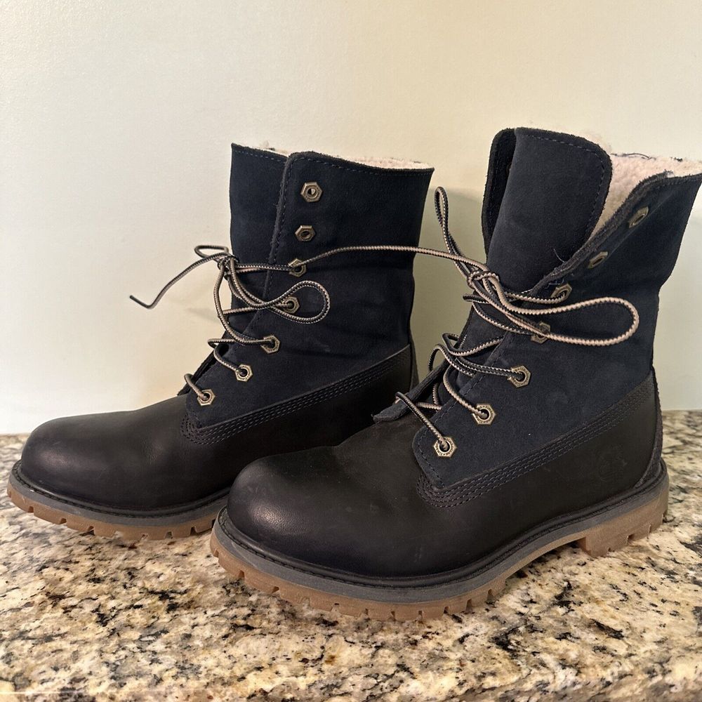 Timberland‎ Boots A18Q2 5140 Navy Size 7 Timberdry Fleece Lined Waterproof